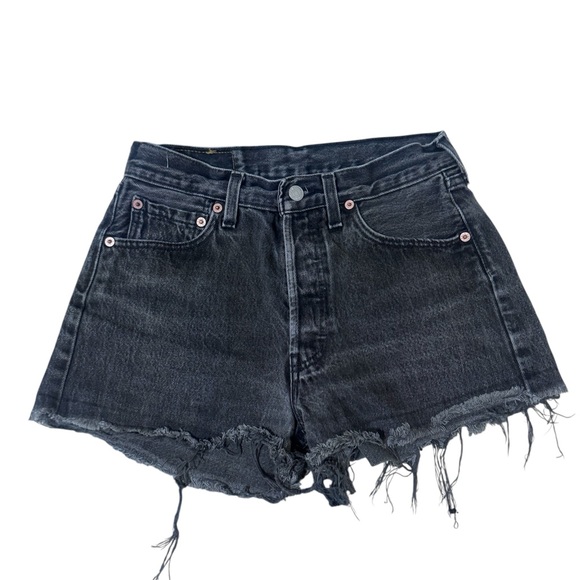 Levi's Charcoal Jean Shorts for Women - Picture 2 of 6